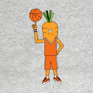 Funny Basketball Player Carrot Character T-Shirt